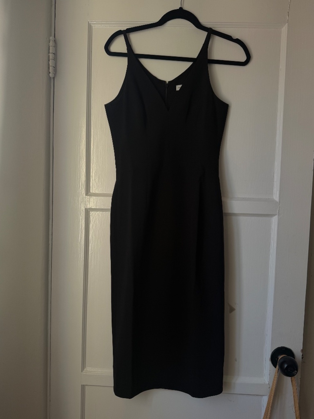 Dress the Population Lyla Black Crepe Midi Dress Women's Size S